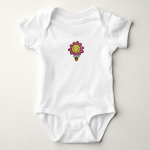 Cute-leende lila daisy t shirt