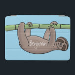Cute-leende lutning på bambu-tecknad illustration iPad mini skydd<br><div class="desc">Den här söta lycklig-slätten hänger på en grönt bambu. Allt detta är ett bra exempel på tecknad stil.</div>