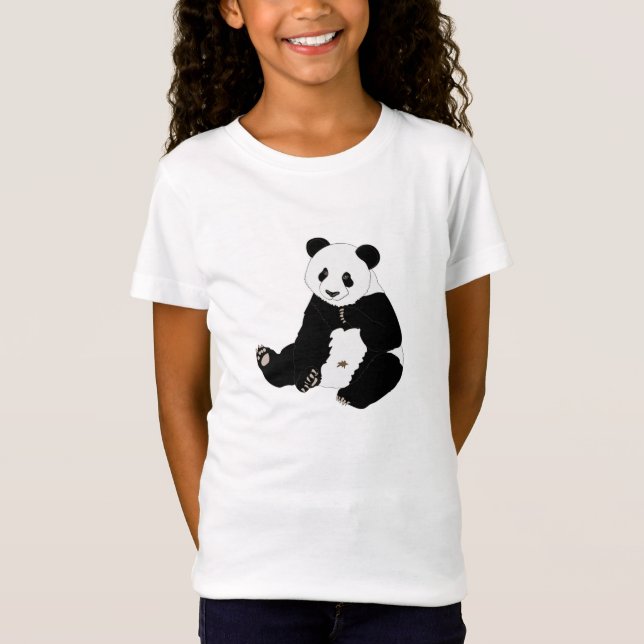 Cute-leende panda t shirt (Framsida)