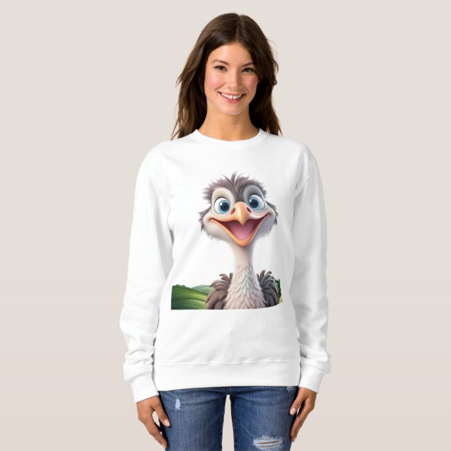 Cute-leende struts t shirt (Hel framsida)
