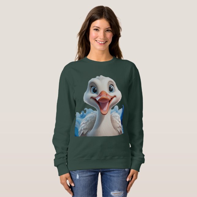 Cute leende svan t shirt (Hel framsida)