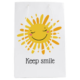 Cute leende tecknad i sol