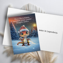 Cute Legendary Dragon-julkort