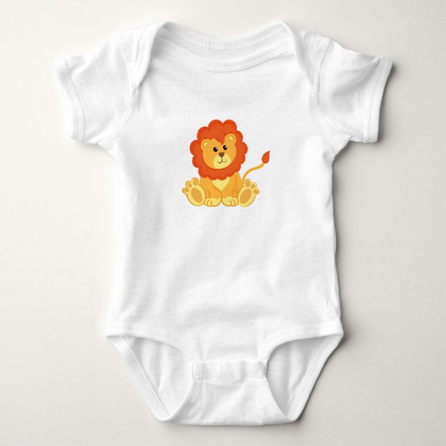 Cute Lejon Baby Clothing Tee (Framsida)