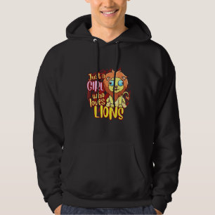 Cute Lejon, bara en flicka som Kärlek Lejon Hoodie