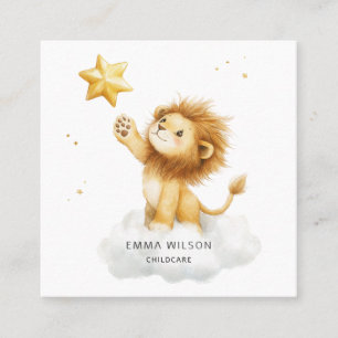 Cute Lejon Chilcare-Affärskortet Fyrkantigt Visitkort