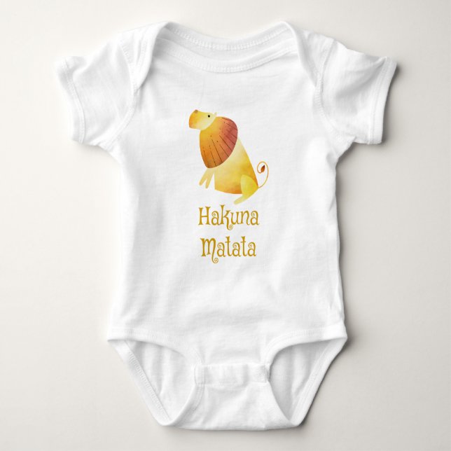 Cute Lejon Hakuna Matata T Shirt (Framsida)