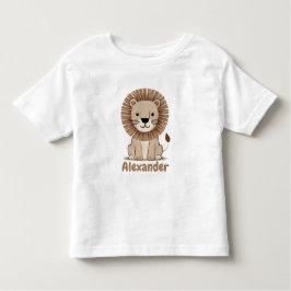 Cute Lejon Kids Namn personaliserbart T Shirt