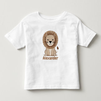 Cute Lejon Kids Namn personaliserbart T Shirt