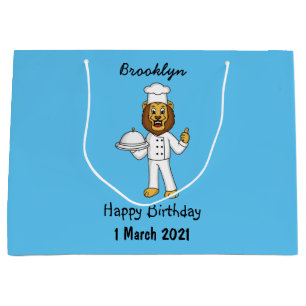 Cute lejon-kock tecknad illustration