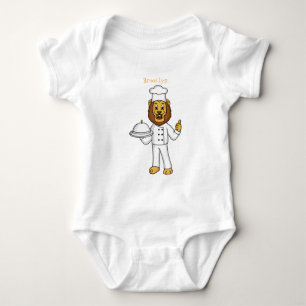 Cute lejon-kock tecknad illustration t shirt