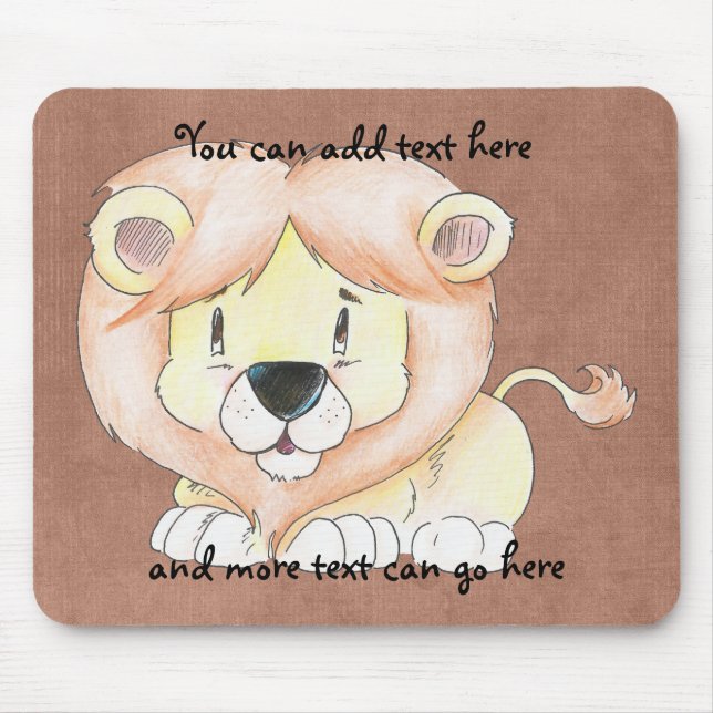 Cute Lejon Mousepad Musmatta (Framsidan)