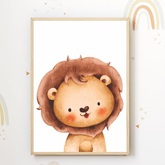 Cute Lejon Nursery Poster barnrumsdekor (Skapare uppladdad)