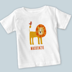 Cute Lejon Personlig Namn T Shirt