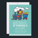 Cute Lejon Riding Tåg Kids Boys Birthday Inbjudningar<br><div class="desc">Utformning av för barn,  pojkar eller flickor som kärlek tåg. Perfekt för karneval födelsedagsfest. Du kan anpassa ordalydelsen så att den passar för andra tillfällen.</div>