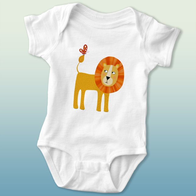 Cute Lejon Safari Animal T Shirt (Cute lion safari animal baby bodysuit)