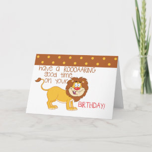 Cute Lejona Kids Grattis på födelsedagen-kort Kort
