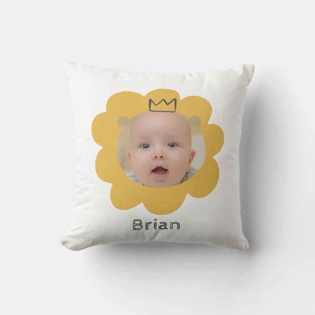 Cute Lejonare Baby Bild Kudde (Framsida)