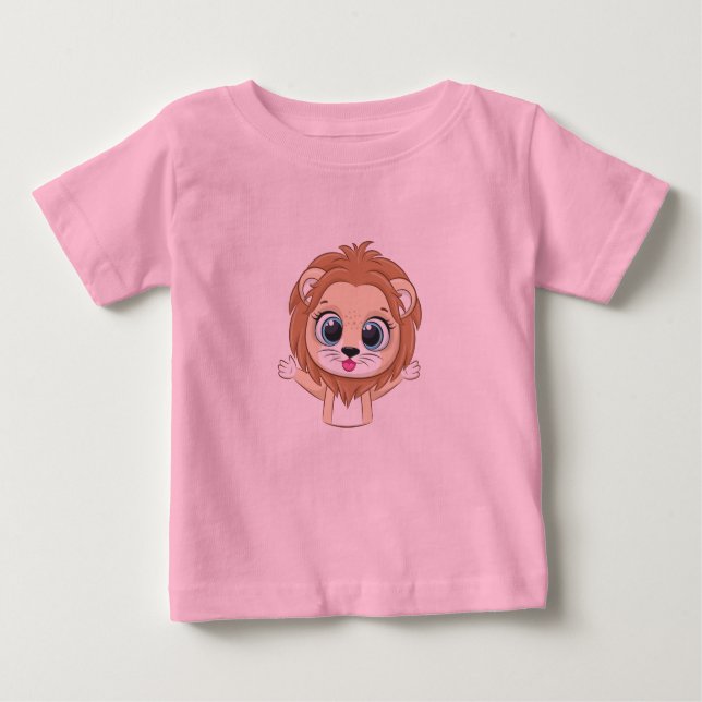 Cute Lejonare Baby T-Shirt (Framsida)