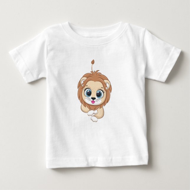 Cute Lejonare Baby T-Shirt (Framsida)