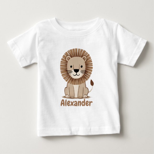Cute Lejonare Namn personaliserbart T Shirt (Framsida)