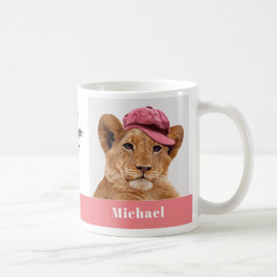 Cute Lejonare Unge anpassar Namn & meddelande för Kaffemugg