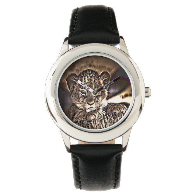 Cute lejonare unge armbandsur (Framsida)