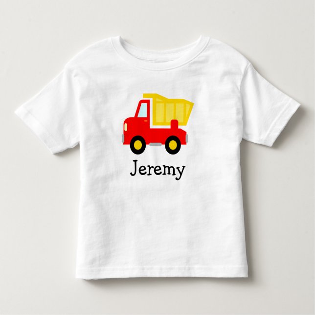 Cute leksak lastbil tecknad t shirt for small boy (Framsida)