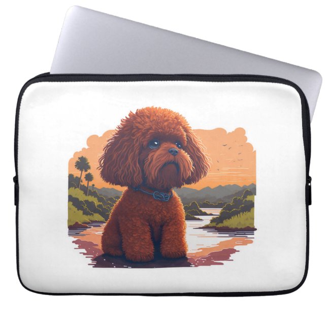 Cute Leksak Pudel Laptop Fodral (Framsidan)