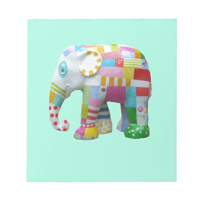 Cute leksak retro-elefant som är färglös anteckningsblock (Framsida)