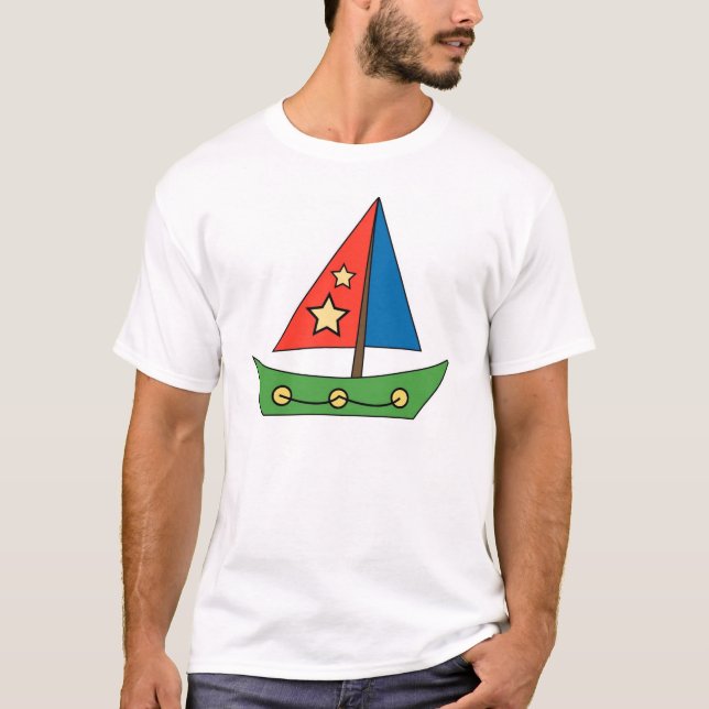 Cute Leksak-segelbåt T-shirt (Framsida)