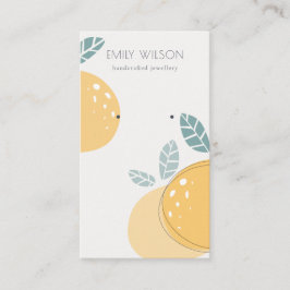 Cute Lemon Abstrakt Fruit Bold Earring Visning Visitkort
