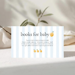 Cute Lemon Citrus Baby Shower Books For Baby Tilläggskort