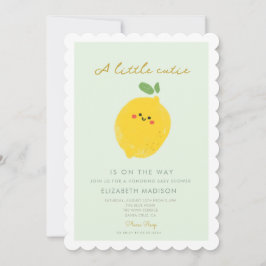 Cute Lemon Citrus Baby Shower Inbjudningar