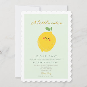 Cute Lemon Citrus Baby Shower Inbjudningar
