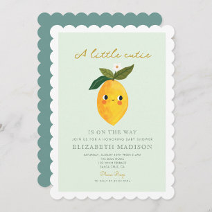 Cute Lemon Citrus Baby Shower Inbjudningar