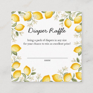 Cute Lemon Citrus Fruit Sommarblad Raffle Tilläggskort