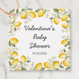 Cute Lemon Citrus Fruit Summer Baby Shower Gåvor Etiketter