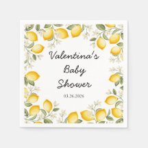 Cute Lemon Citrus Fruit Summer Baby Shower Square