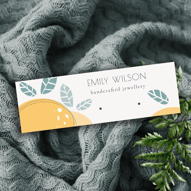 Cute Lemon Fruktig fetstil Abstrakt Visning Mini Visitkort (Skapare uppladdad)