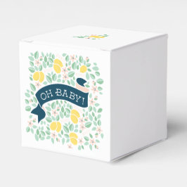 Cute Lemon Gult Botanical Baby Shower Presentaskar