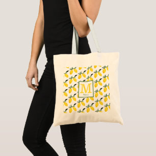 Cute Lemon Monogram Tygkasse