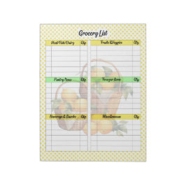 Cute Lemon Paj Livsmedel Anteckningsblock