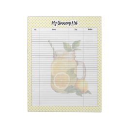 Cute Lemon Paj Livsmedel Anteckningsblock