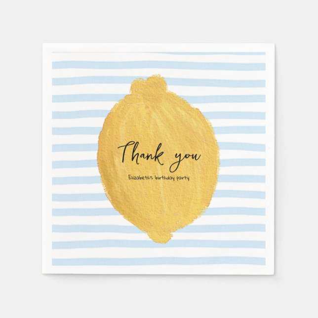 Cute Lemon Pappra Napkins för Party Pappersservett (Framsidan)