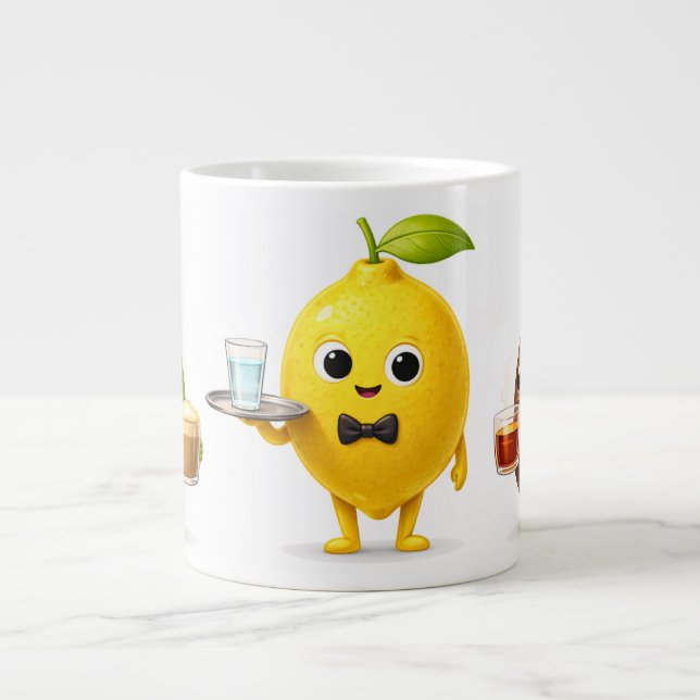 Cute Lemon Tea Friends – Jumbo Mug for Coffee & Te Jumbo Mugg (Framsidan)