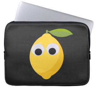 Cute Lemon-tecken med Googly Ögon Laptop Fodral