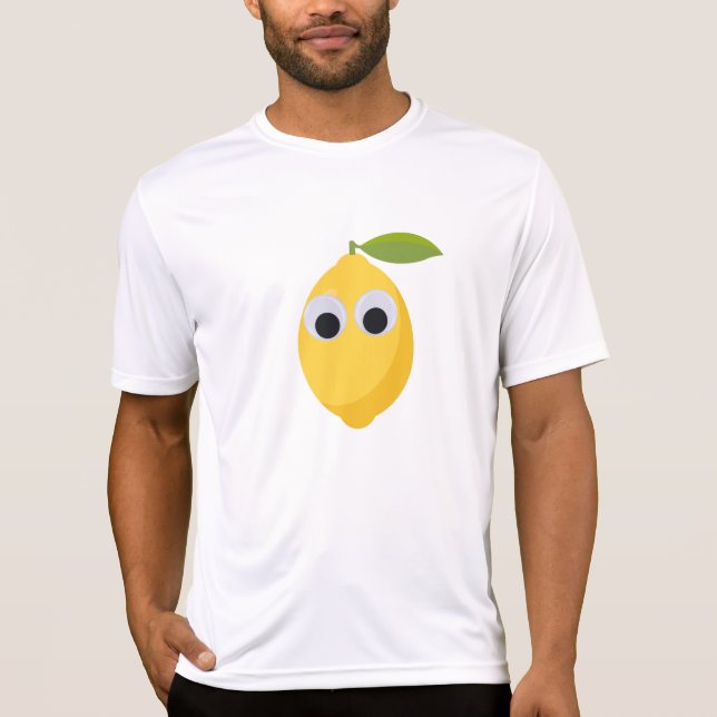 Cute Lemon-tecken med Googly Ögon T Shirt (Framsida)