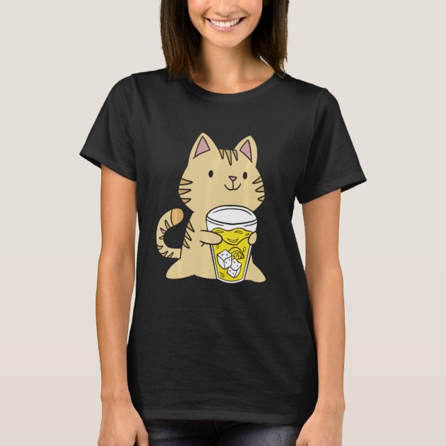 Cute Lemonade stand Cat Funny Citrus Juice K T Shirt (Framsida)