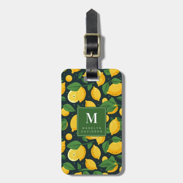 Cute Lemons Luggage Tag Bagagebricka (Vertikal Framsida)